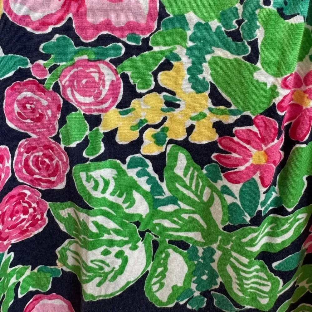 Lilly Pulitzer Floral Mini Dress - Pink and Green Size S - Picture 4 of 6